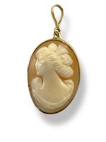 Pendant Mandile 1922 Woman Cammei  in Silver Conchiglia 2MCICM105